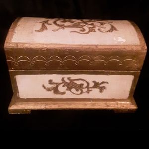 FLORENTIA TREASURE BOX Gilded Wooden Handmade ITALY